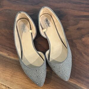Mossimo Silver Embellished Flats